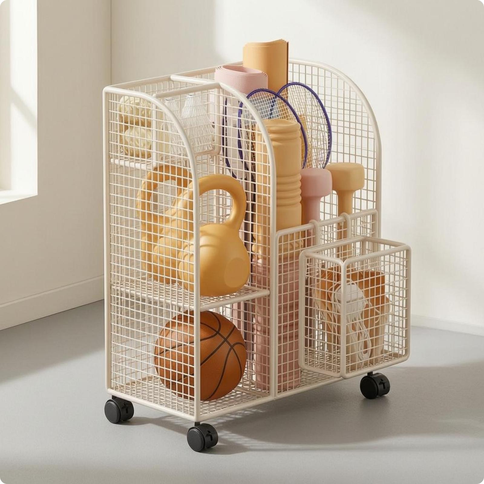 Compact Iron Wire Rack for Exe - Yoga Fitness Ball ulasan dan harga