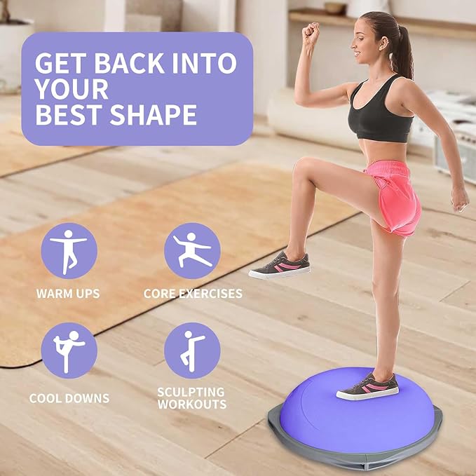 70cm Bosu Balance Ball, Anti-S - Yoga Fitness Gym ulasan dan harga