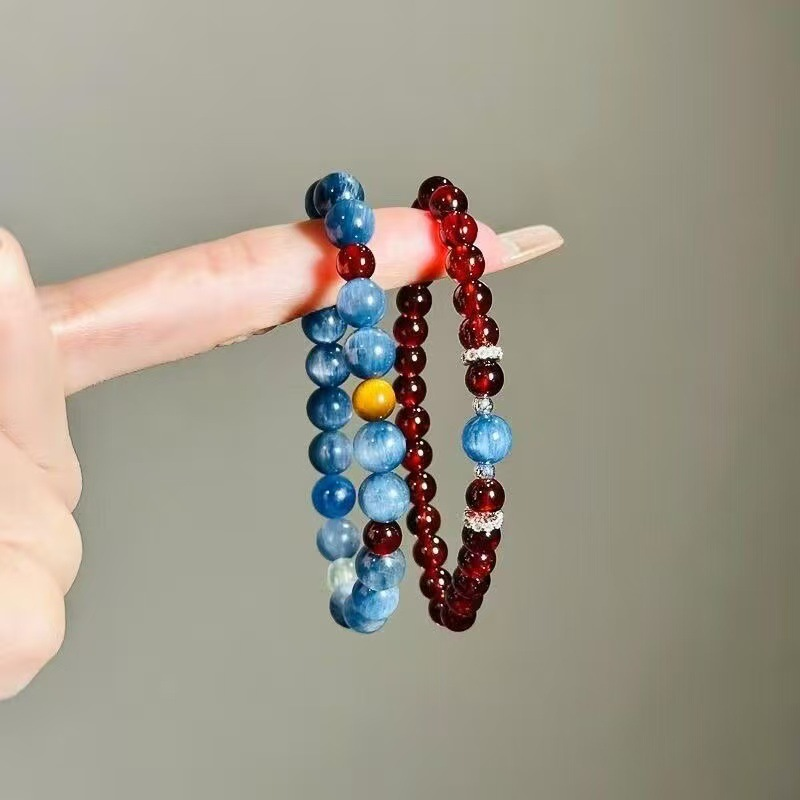 Garnet Kyanite Beaded Bracelet - Yoga Fitness Gifts ulasan dan harga