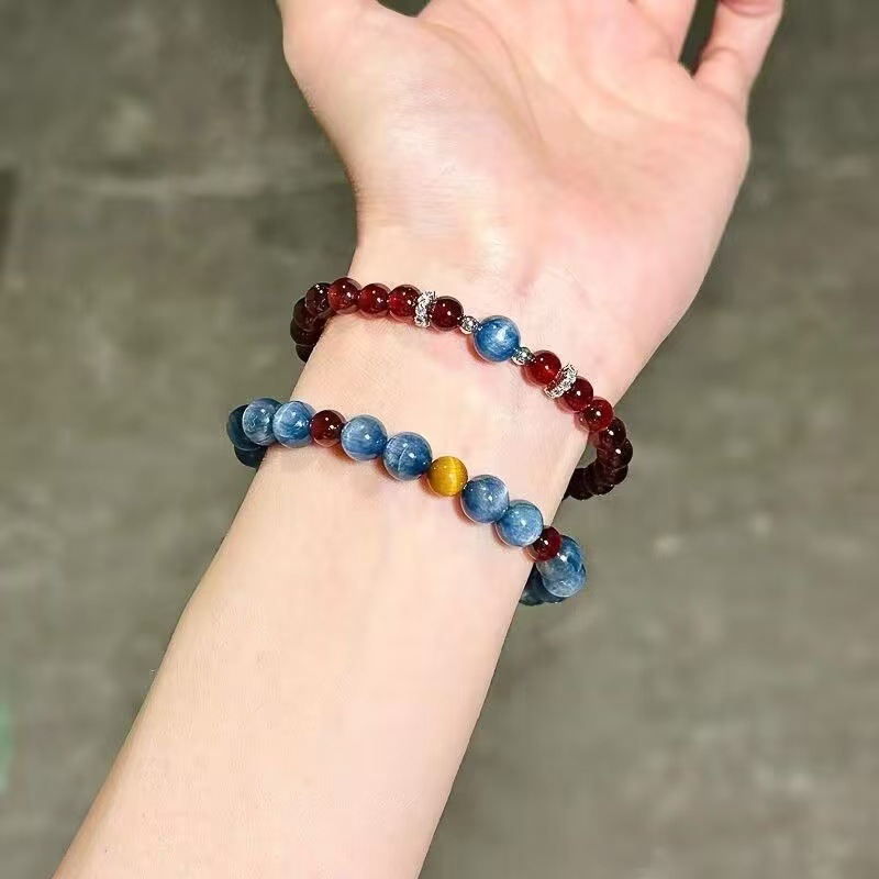 Garnet Kyanite Beaded Bracelet - Yoga Fitness Gifts ulasan dan harga