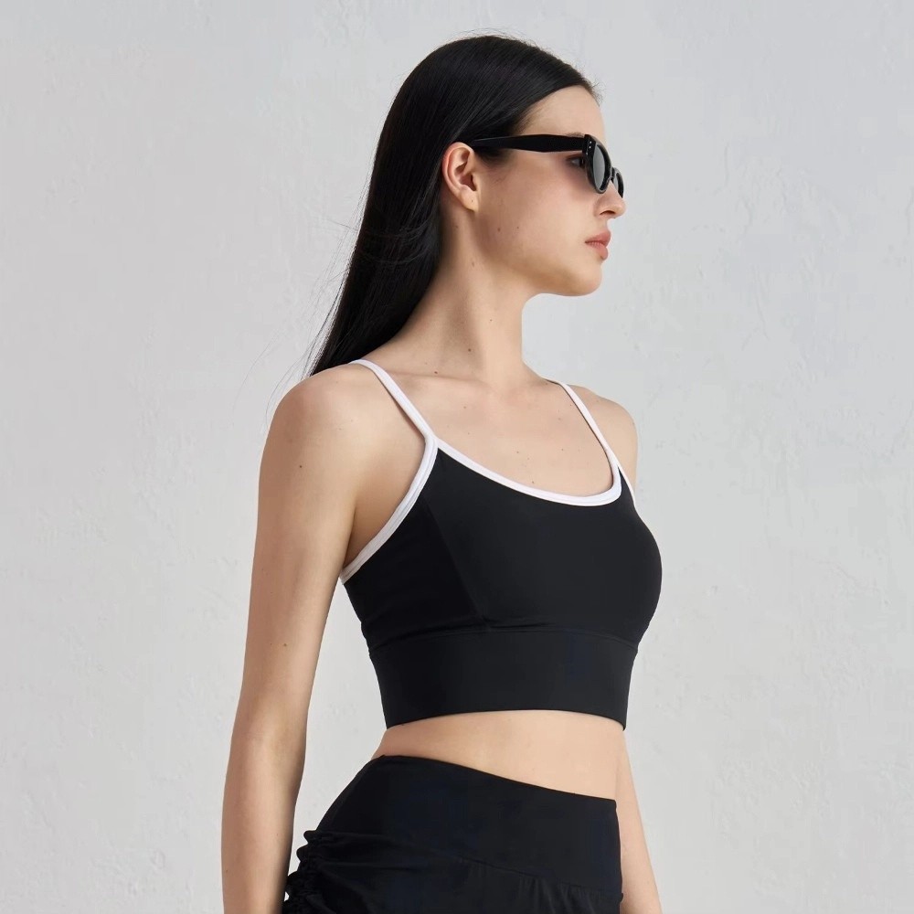 Contrasting Color Sports Vest  - Fitness Yoga Youth ulasan dan harga