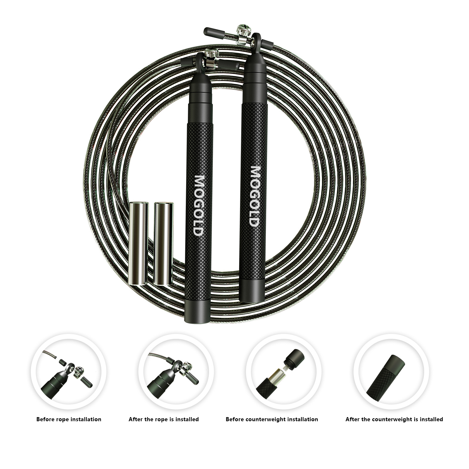 Crossfit Weighted jump rope gy - Speed Skipping Rope ulasan dan harga