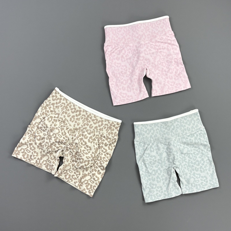 HISTELLO Gym Shorts Leopard Pr - Yoga Fitness Gym ulasan dan harga
