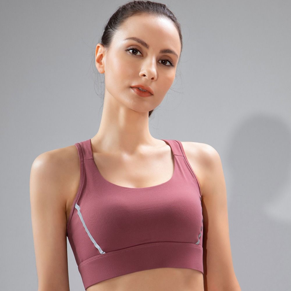 Solid Color I-shaped Sports Br - Fitness Yoga Youth ulasan dan harga