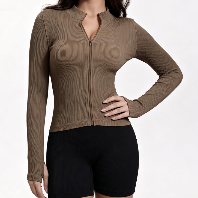 Women Ribbed Long Sleeve Zip U - Yoga & Fitness With Faye The Well Being Studio Abbots Langley Reviews ulasan dan harga