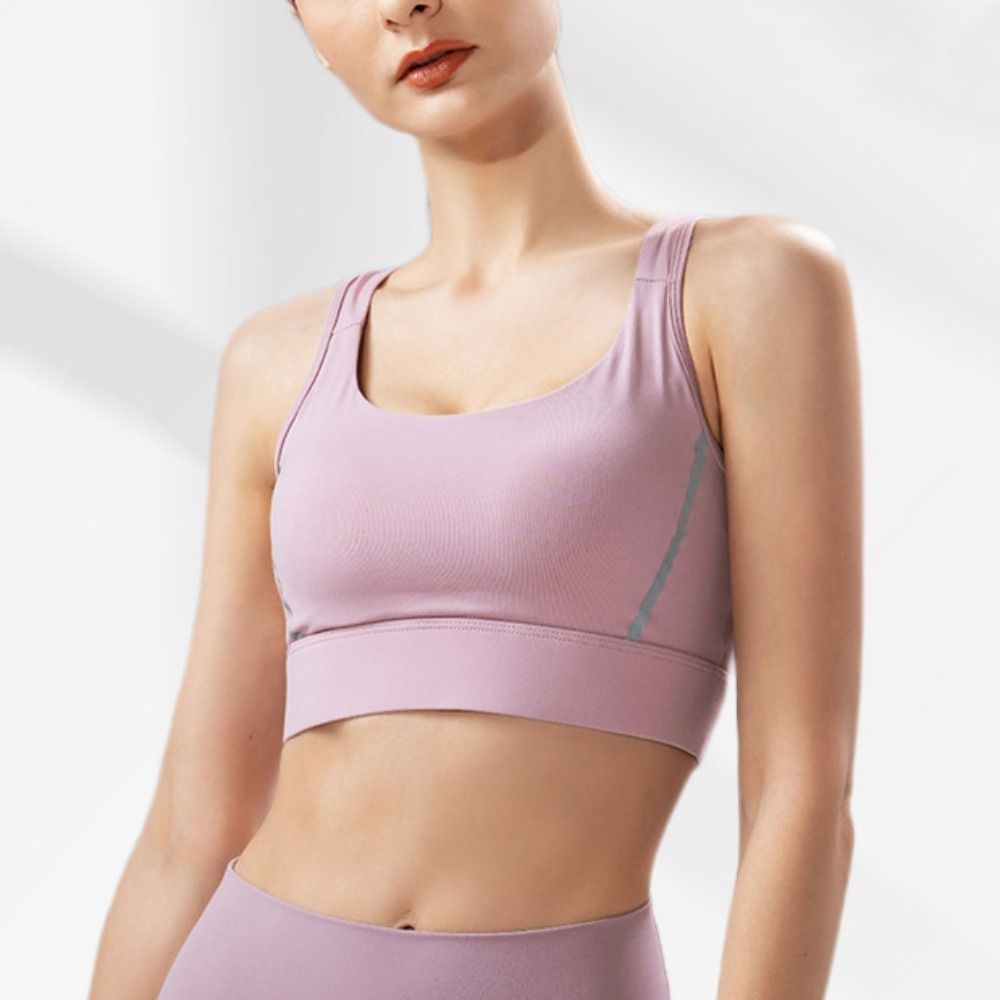 Solid Color I-shaped Sports Br - Fitness Yoga Youth ulasan dan harga